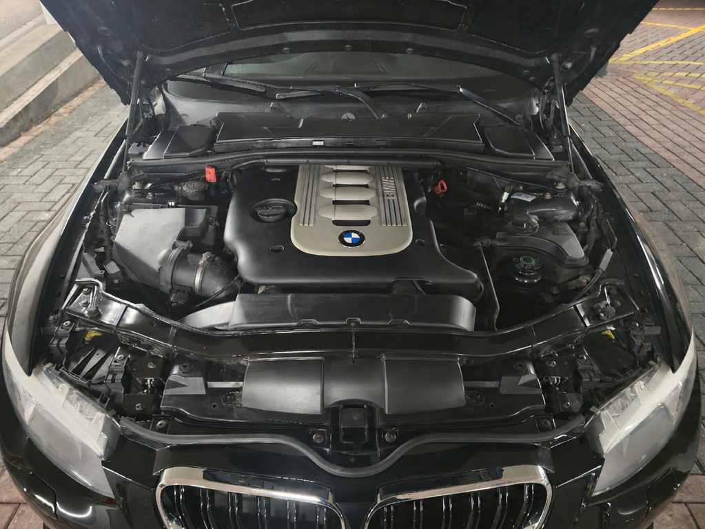 BMW motorruimte na professionele detailing