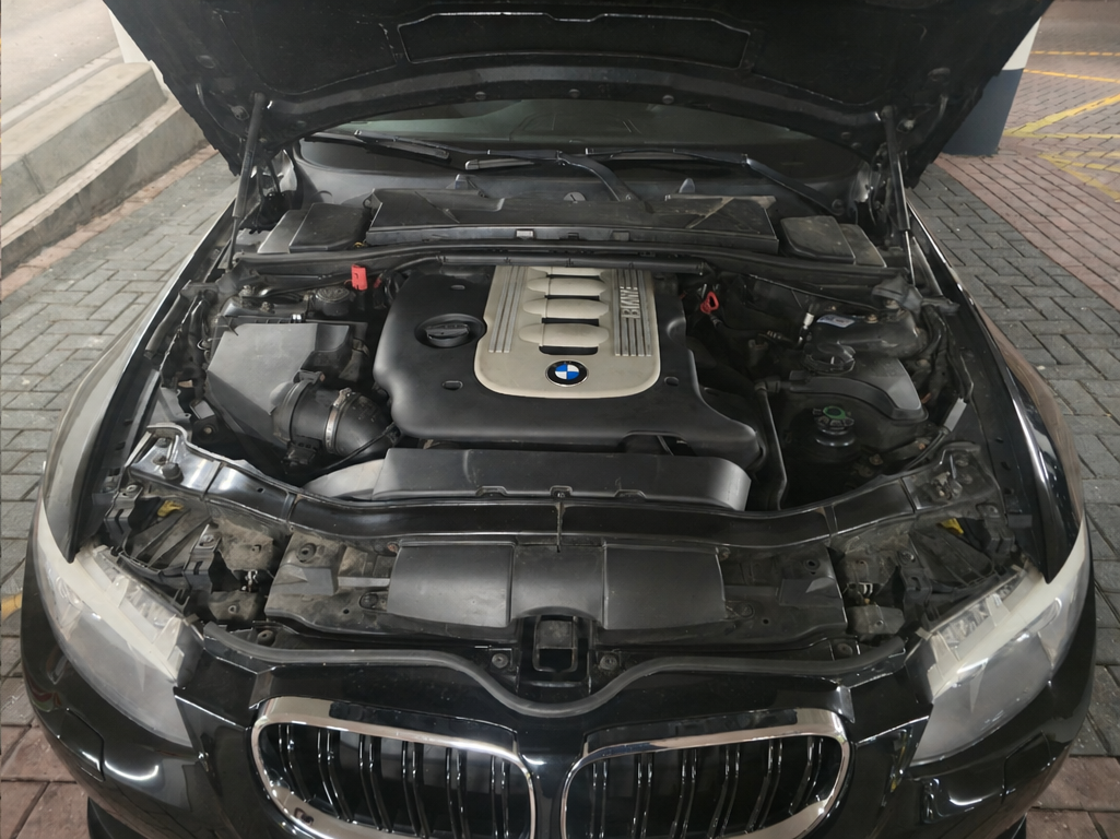 BMW motorruimte voor professionele detailing